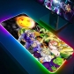 Eco-friendly Dragon Ball Luminous RGB LED Mouse Pad 4mm Thickness for Gaming Keyboard USB Anti-slip Rubber Base Desk Mat